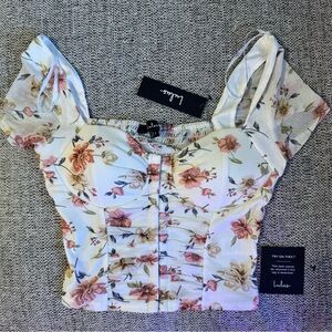 Lulu's Floral Print Crop Top